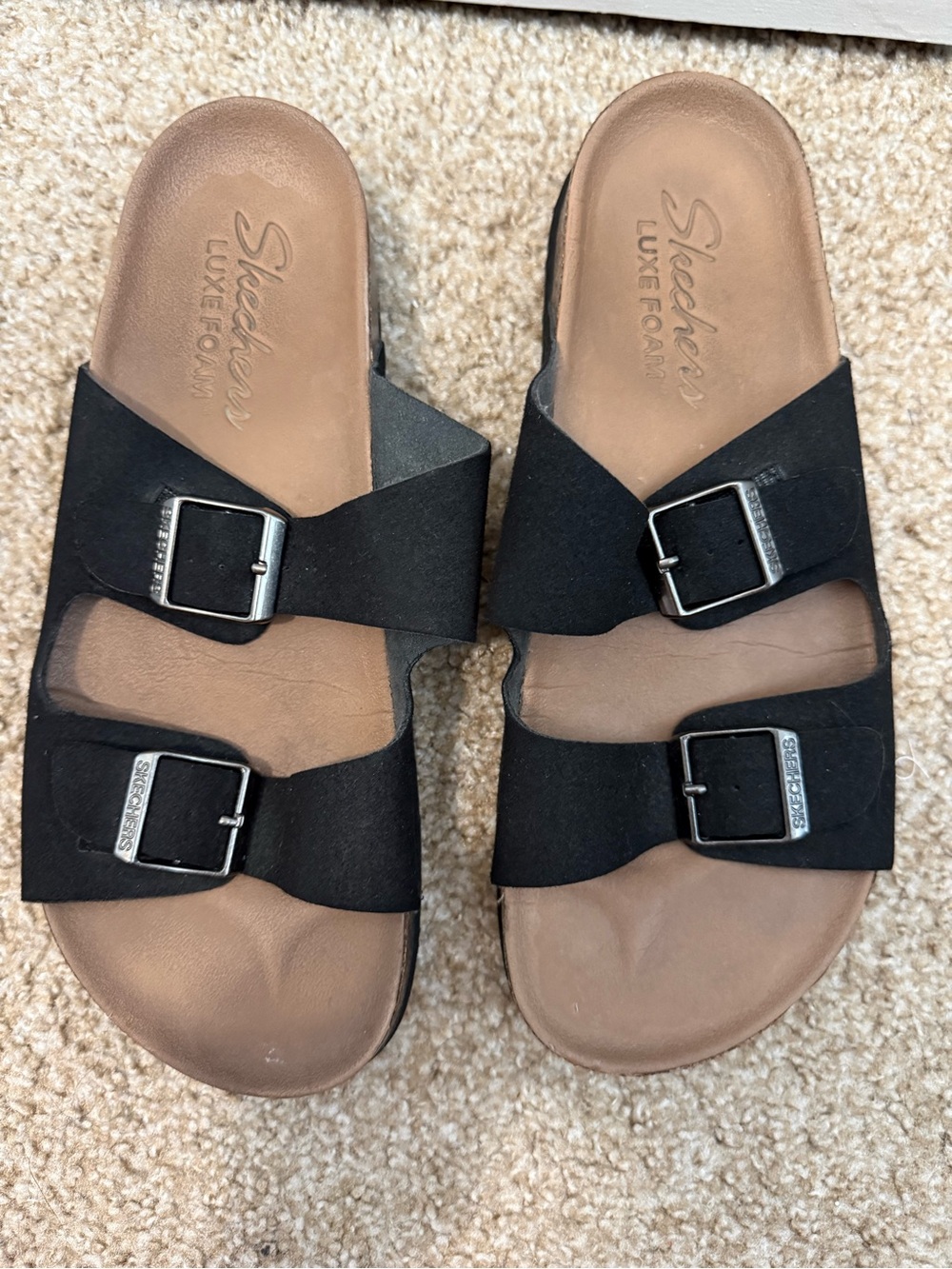 Skechers Womens Luxe Foam Comfort Sandal - Picture 2 of 3